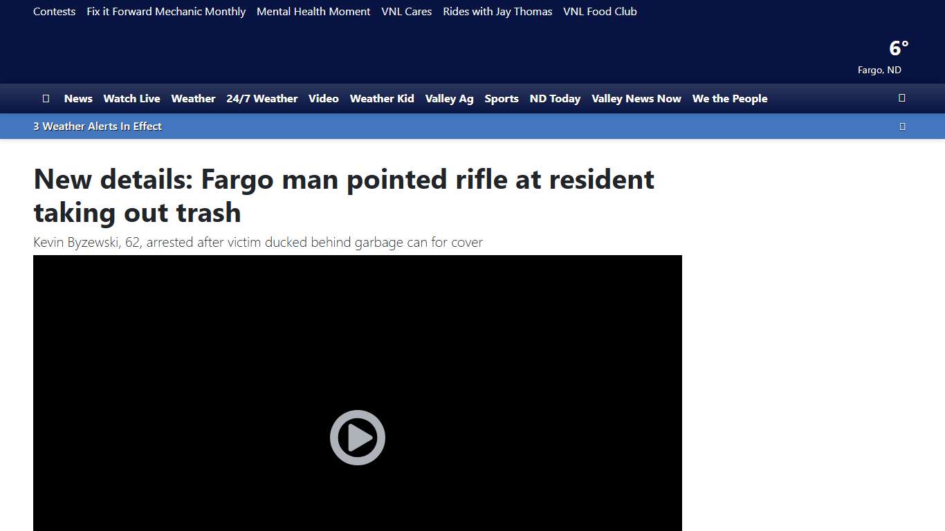 New details: Fargo man pointed rifle at resident taking out trash